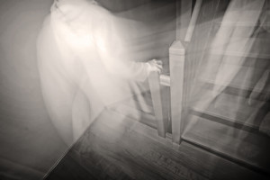 ghost on stairs